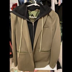 Central Park west blazer w removable Dickey